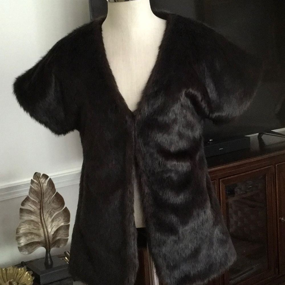Faux Fur Vest, Long vest w/ pockets, wear with leggings or jeans Dress, Casual